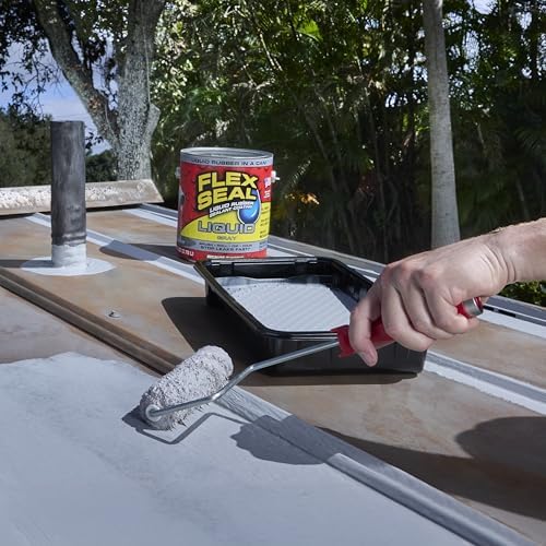 Flex Seal Liquid, Rubber Coating Sealant, Waterproof, Flexible, Breathable, and UV Resistant, Roof Repair, Basements, RV, Campers, Trailers, Marine