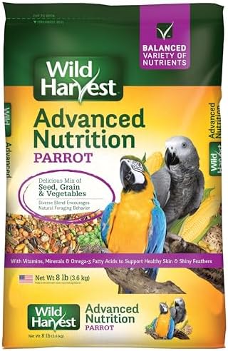 Wild Harvest Advanced Nutrition Parrot 8 Pounds, Seed, Grain And Vegetable Mix