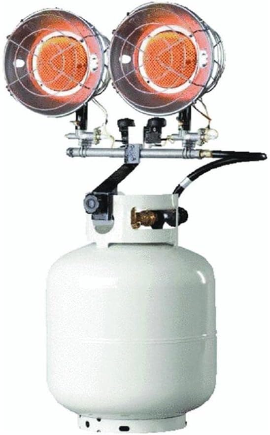 Mr. Heater Original 30,000 BTU Electric Spark Double Tank Top Radiant Propane Heater