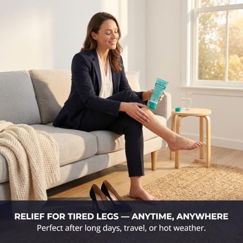 AKILEINE Refreshing Leg Gel 150ml for Tired Legs | Muscle Soreness Gel | Reduces Swelling | Circulation Aid | Leg Relief