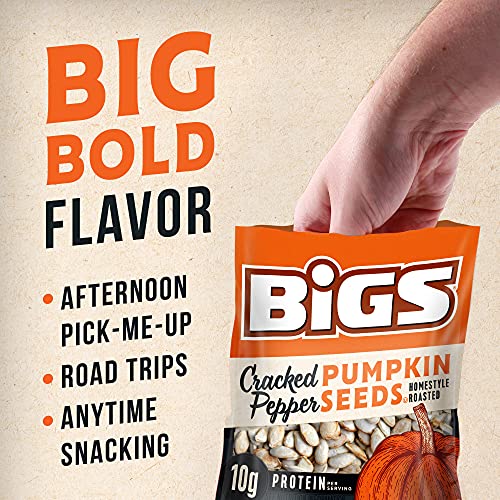 BIGS Pumpkin Seeds, Simply Salted Homestyle Flavor, 5 oz. (Pack of 12)