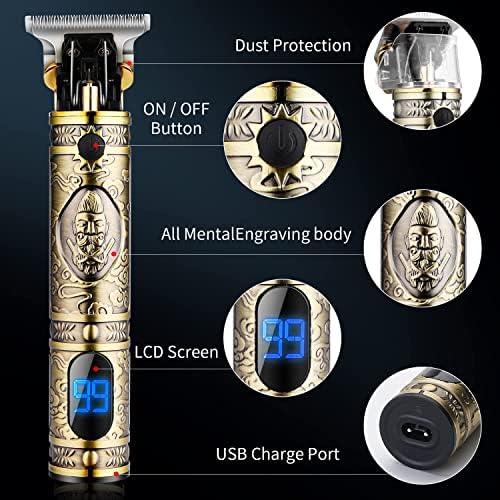 Suttik Hair Clippers for Men, Professional Hair & Beard Trimmer for Men, Mustache Trimmer T-Blade Hair Liner Edgers