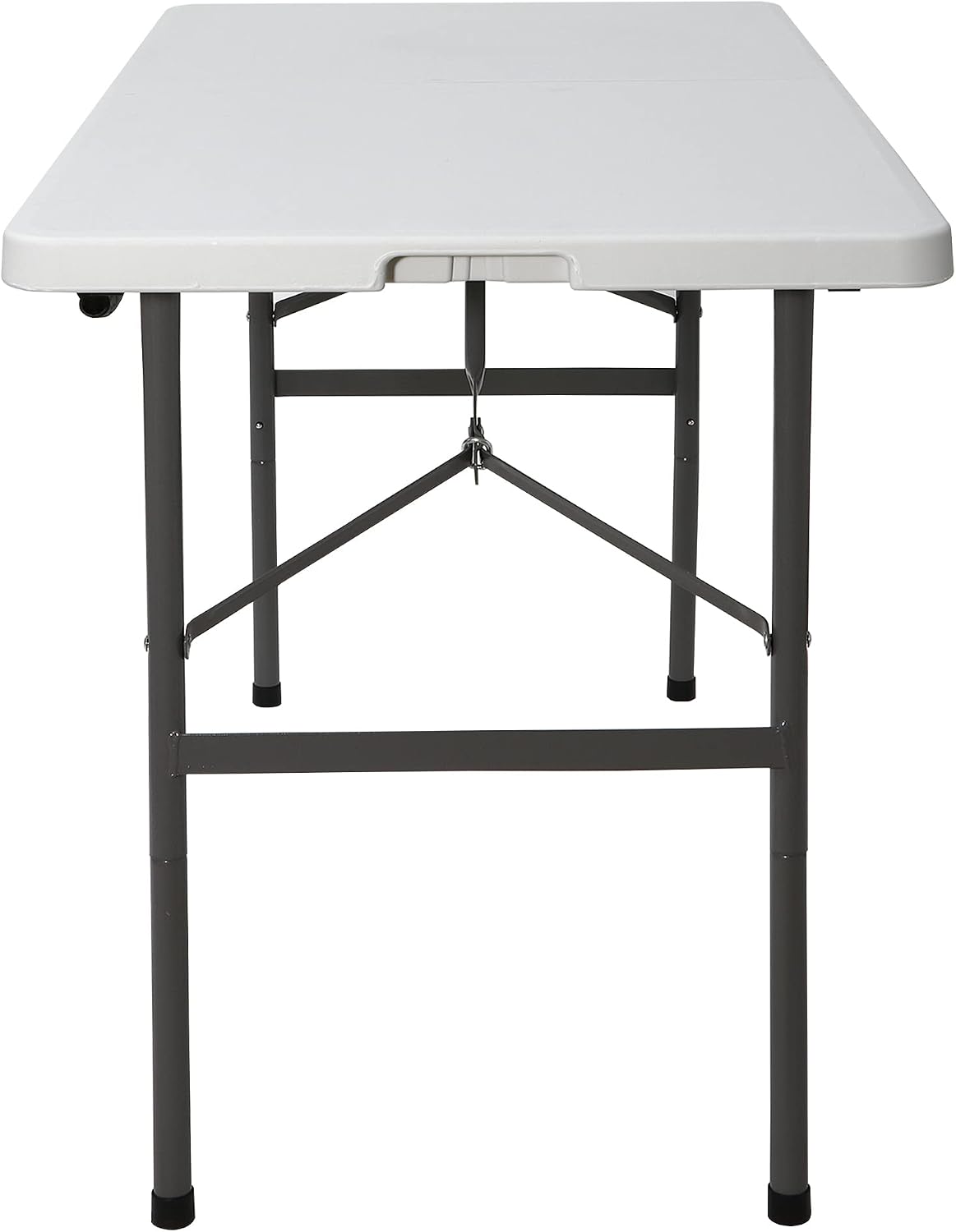 SUPER DEAL 6FT Folding Table for Indoor Outdoor, Portable Heavy Duty Fold-in-Half Plastic Dining Picnic Party Camping Table with Carrying Handle