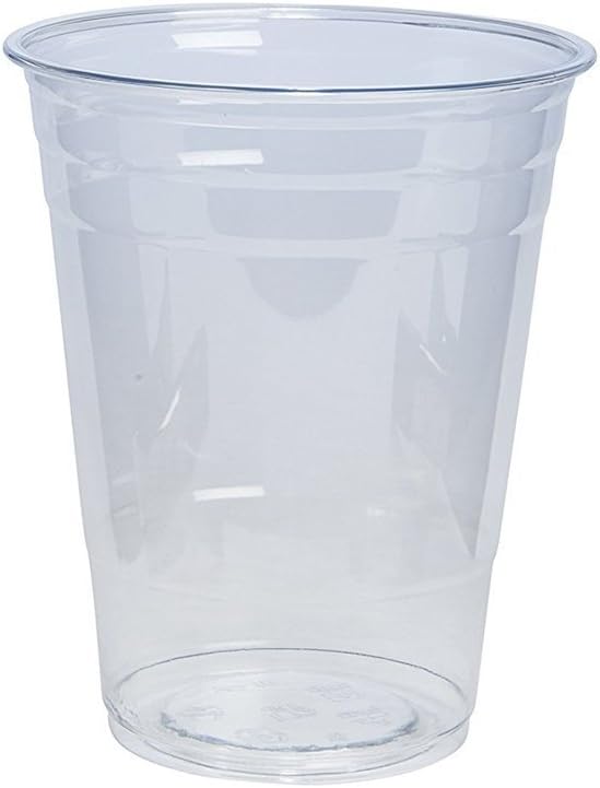 GUSTO 16 oz Clear Plastic Cups [100 Pack] PET Party Cold Cups | Durable, Crack-Resistant, Elegant Crystal Clear Design, BPA-Free, Smoothies, Iced Coffee, Soda, Cocktails & Juice