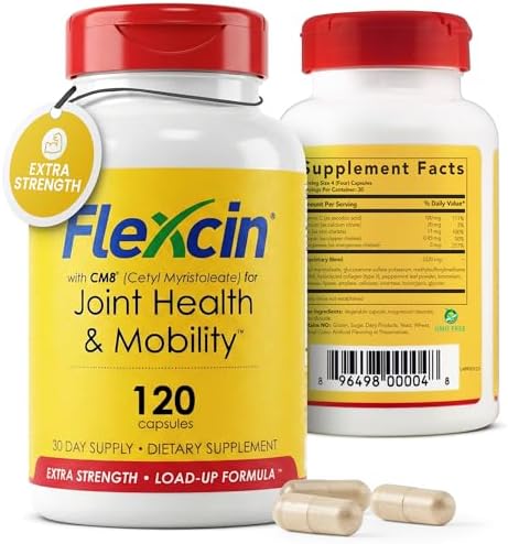 Extra Strength Joint Formula with CM8 (Cetyl Myristoleate) - Joint Supplements for Men and Women with Glucosamine, MSM, Collagen Type II - 120 Capsules
