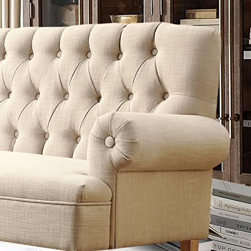 Rosevera Loveseat Sofa for Living Room - Linen, Warm Beige