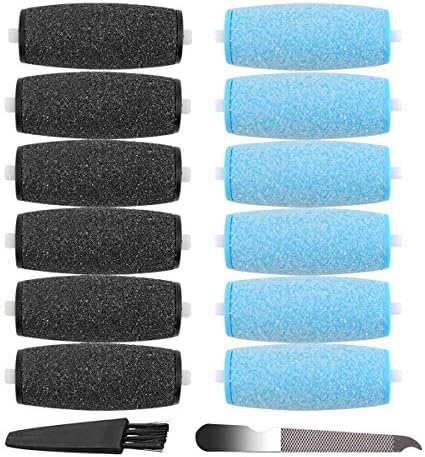 5 Pack Blue Extra Coarse Replacement Refill Roller Compatible with Amope Pedi Refills Electronic Foot File