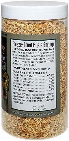 San Francisco Bay Brand Freeze-Dried Mysis Shrimp - Premium Fish Food for Live Fish, Shrimp Food
