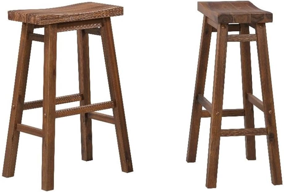 Boraam Sonoma Saddle Stool, Chestnut