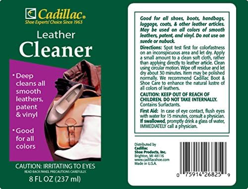 Cadillac Leather Cleaner, Shoes, Boots, Handbags, Auto | Removes dirt, grime and salt from finished leathers. For furniture and upholstery.
