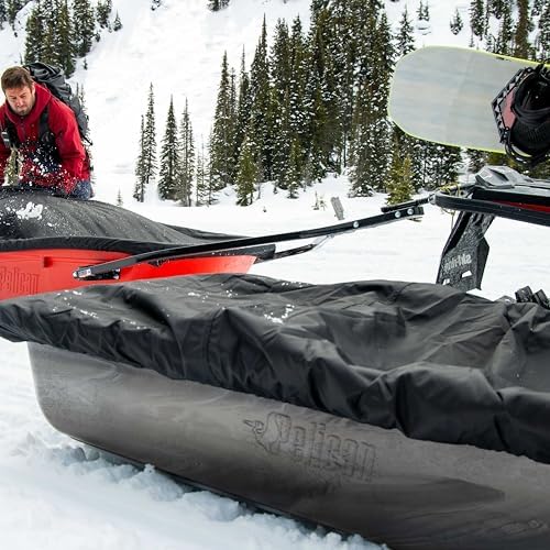 Pelican Trek Sport 68 - Utility Sled Comes with Set of Runners, Tow Hitch and Travel Cover - Carry Up to 500 lb - Granite/Black