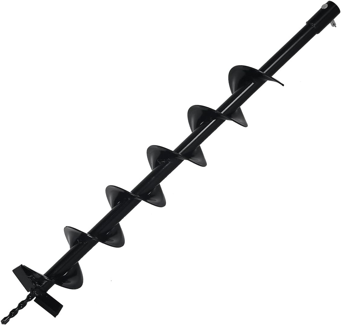 XtremepowerUS 2.3HP Post Hole Digger with 8" Auger Bit SetV-Type Gasoline 2-Stroke 55cc Auger Earth Fence Hole Digger Digging Drill for Fence, Farmland and Garden Digger