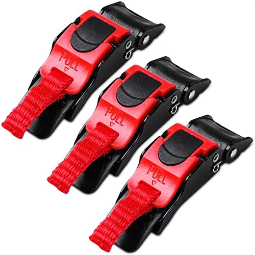 3 Pcs Motorcycle Helmet Quick Release Buckle Kit, Straps Up to 0.77" | Quick Release Helmet Buckle Replacement Set, Push-Button Release