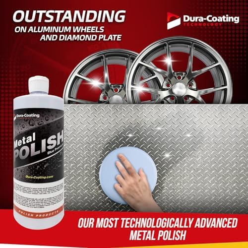DURA-COATING TECHNOLOGY, Blue Premium Metal Polish - Perfect Brightener and Scratch Remover for Aluminum Wheels, Diamond Plate, Stainless Steel