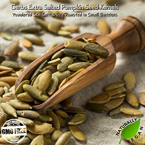 GERBS Unsalted Pumpkin Seed Kernels 4 LBS|Top 14 Allergy Free Food |Use in salads, yogurt, bake, oatmeal, trail mix|Grown in Canada, packed in US | Canadian Grown, No Additives | Naturally Crunchy & Mildly Nutty | Top 14 Allergen-Free