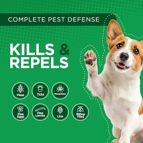 TevraPet Activate II Flea and Tick Prevention for Dogs, Large Dogs 21-55 lbs, Topical Drops, 4 Month Flea and Tick Treatment