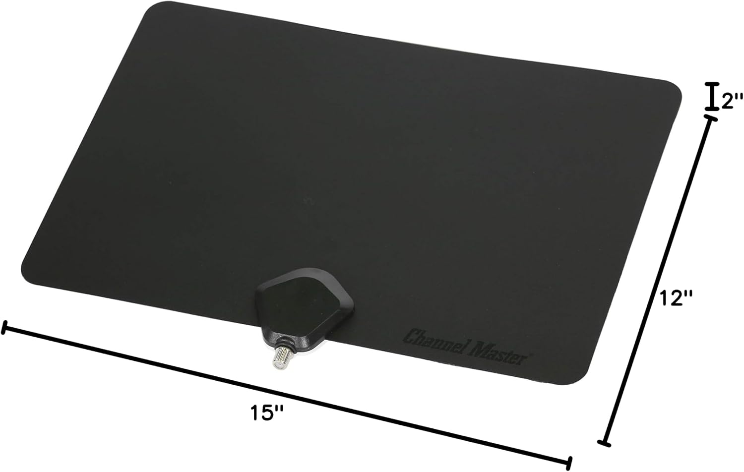 Channel Master FLATenna - Indoor Digital HDTV Antenna, 12' Coaxial Cable, Superior Reception Range & Signal Reliability, Supports 4K Smart TVs