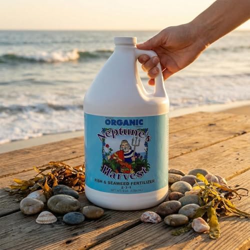 Neptune's Harvest Fish & Seaweed Liquid Fertilizer (2-3-1) - 1 Gallon Bottle - Plant Food for Garden - Indoor & Outdoor Organic Plant Fertilizer for