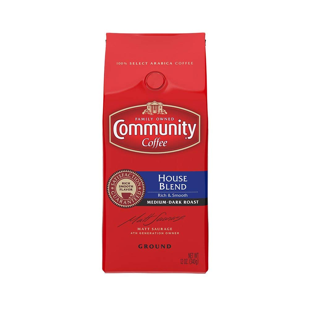 Community Coffee French Roast, Ground Coffee, Extra Dark Roast, 12 Ounce Bag (Pack of 1)
