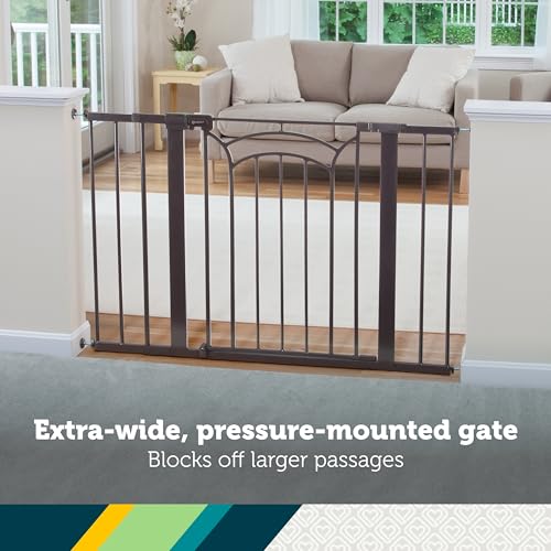Safety 1st Easy Install Baby Gates for Doorways, Tall & Wide, Décor Easy Install, Pressure Mount Fastening, No Drilling