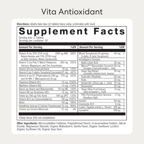 USANA - CellSentials Core Minerals with InCelligence - 112 Tablets | InCelligence Complex with CellSentials, Vitamins, Minerals, Botanicals