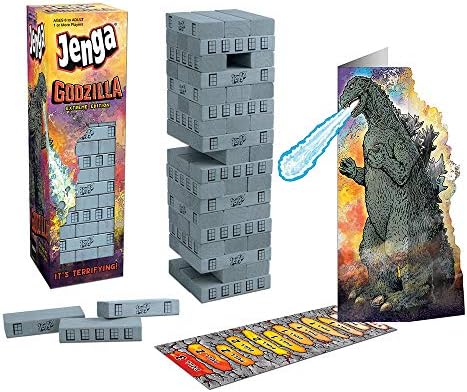 Jenga: Godzilla Extreme Edition | Based on Classic Monster Movie Franchise Godzilla | Collectible Jenga Game | Unique Gameplay Featuring Movable