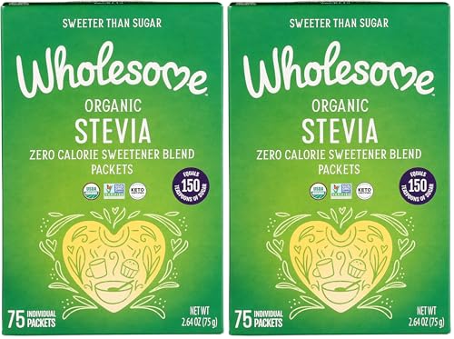 Wholesome Sweeteners Organic Stevia, 1000 Count Packets, Zero Calorie Sweetener Blend, Keto Friendly, Non GMO, Gluten Free & Vegan