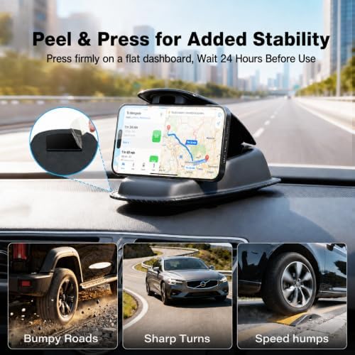APPS2Car GPS Holder for Car, Weighted Beanbag Dash Mount for Garmin | GPS Dash Mount for Garmin Nuvi, Drive, dēzl & TomTom, Fits 3.5"–6" GPS