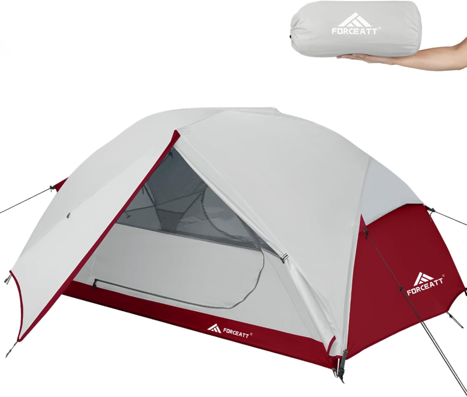 Forceatt Tent for 2 and 3 Person is Waterproof and Windproof, Camping Tent for 3 to 4 Seasons