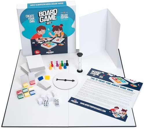 Create Your Own Opoly Board Game Kit with Blank Board & Game Pieces