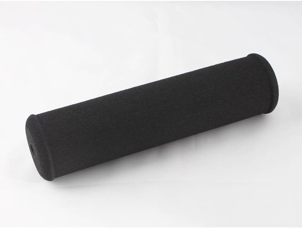 Short Black & Silver Pad & White Logo DC Soft Cushion High-Density Foam Crossbar Handlebar Protectors for ATVs Motorcycles Bikes (7.87in Long)