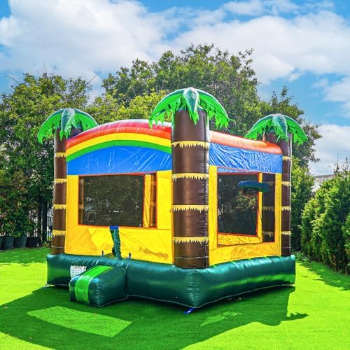 JumpOrange 14x14ft Safari Commercial Grade 15oz PVC Bounce House