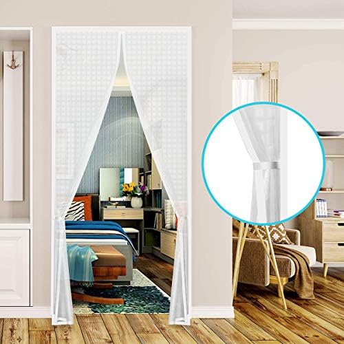 Insulated Door Curtain, Thermal Magnetic Self-Sealing Door Screen Winter Stop Draft Keep Cold Out Cover for Kitchen, Bedroom, Air Conditioner Room