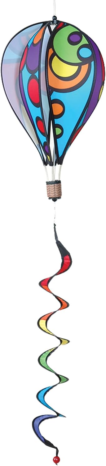 Hot Air Balloon Hanging Garden Spinner 16" - Vibrant Patriotic Design, Weather-Resistant Outdoor Decor, Durable & Lightweight for Patios, Yards, and Gardens - Eye-Catching Wind Spinner