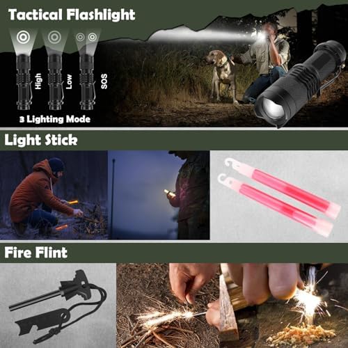 320 PCS Survival Kits First Aid Kit, Gifts for Men Fathers Day Him Dad