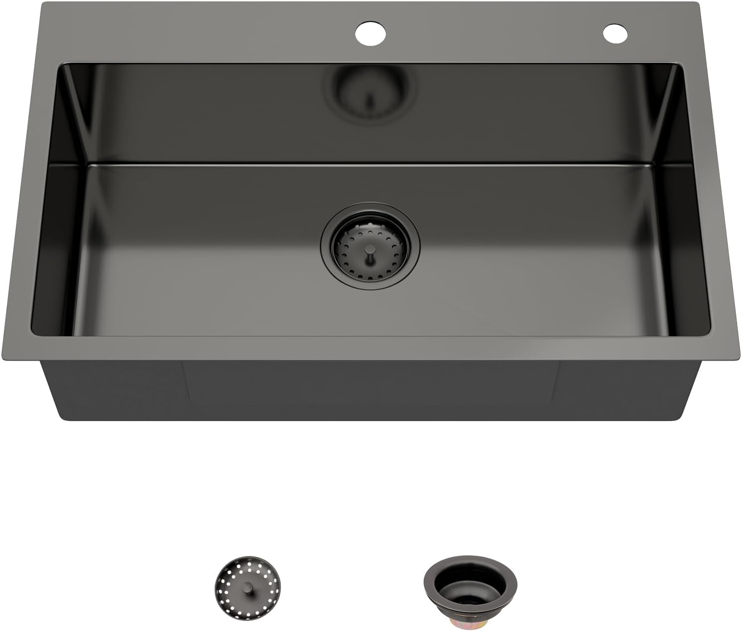 Mocoloo 13 Inch Drop in Bar Sink - 13" x 15" Small Kitchen Sink T304 Stainless Steel Handmade Single Bowl Round Corner Topmount Wet Bar Sink for