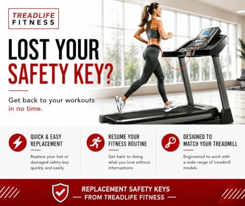 Treadmill Safety Key | Replacement for BowFlex TreadClimber TC3000 & TC5000 Models