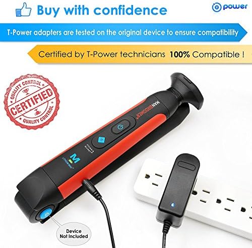 T POWER Charger for Mangroomer Lithium Max Back Shaver & Ultimate PRO Back Shaver with 2 Shock Absorber Flex Heads, Power Hinge