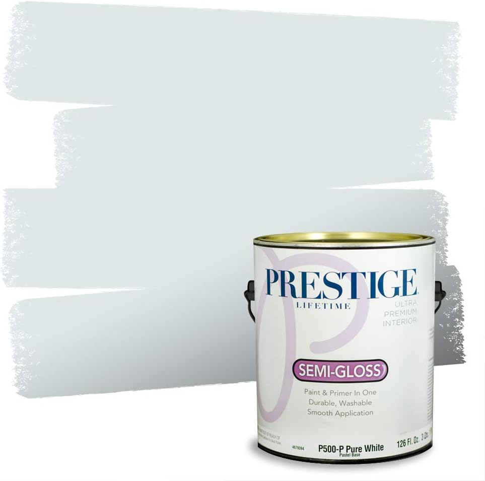 Prestige Paints E400-P-SW6506 Exterior Paint and Primer in One, 1-Gallon, Satin, Comparable Match of Sherwin Williams Vast, 1 Gallon, SW45-Vast Sky