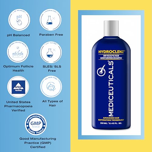 Mediceuticals Hydroclenz Moisturizing Dry Scalp & Hair Shampoo - 8.45 oz / 250 ml