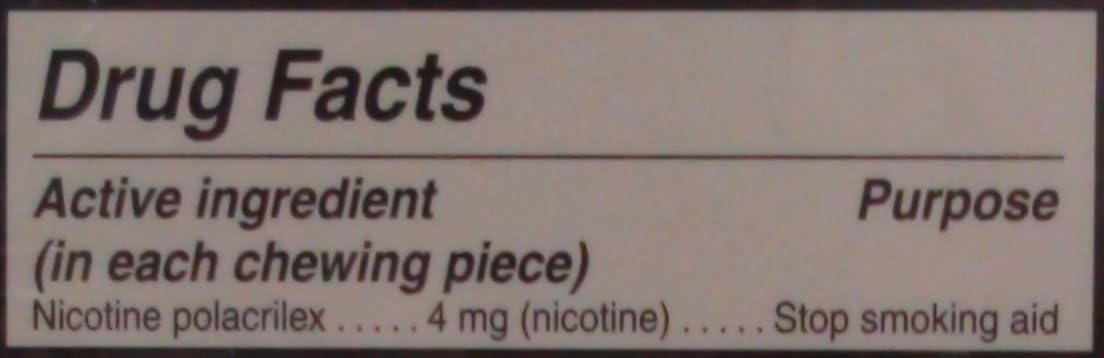 Nicotine Gum 4mg Sugar Free Original Generic for Nicorette 110 Pieces per Box Pack of 3 Total 300 Pieces
