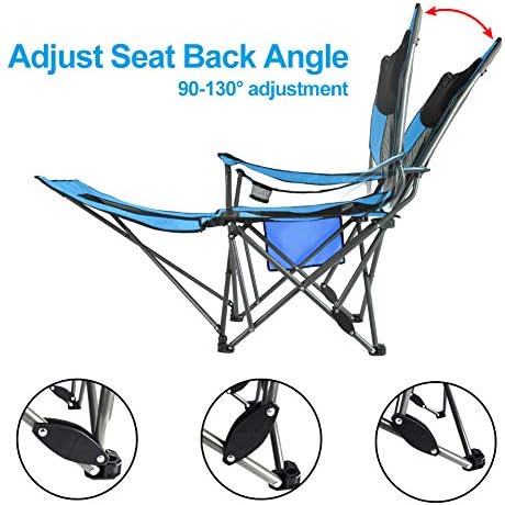 OUTDOOR LIVING SUNTIME Camping Folding Portable Mesh Chair with Removabel Footrest…