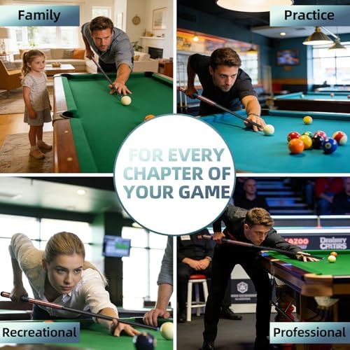 Kmise Carbon Fiber Pool Cue Stick 58", Billiard Cue Sticks 21-23oz, Low Deflection Pool Cue with 12.5mm Tip, Professional Billiard Carbon Fiber Pool Sticks for Adults