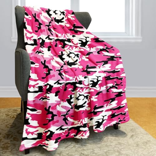 HommomH Camo Blanket Hunting Army Camo Throw Blanket Veteran Gifts