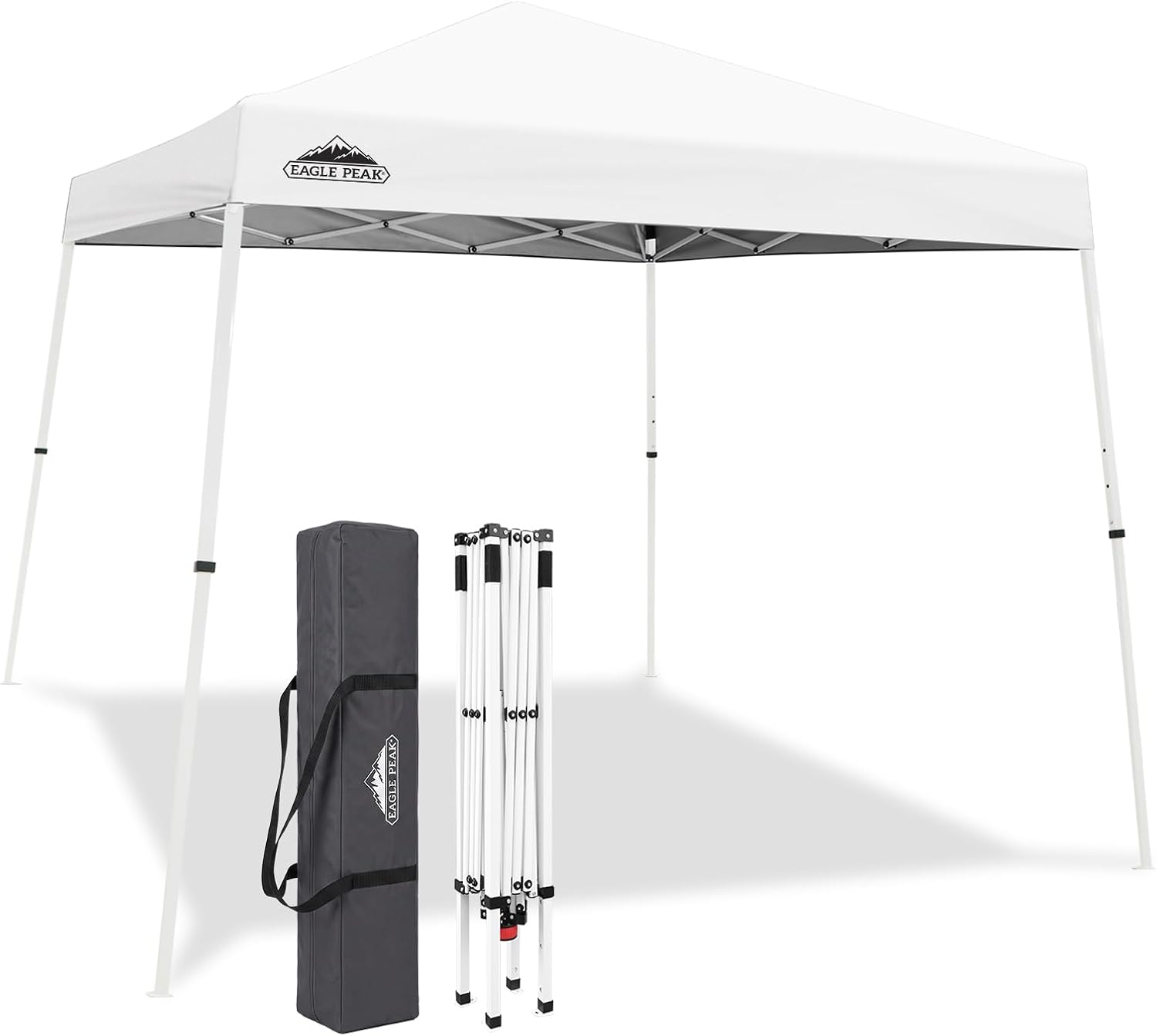 EAGLE PEAK 10x10 Slant Leg Pop Up Canopy Tent, Blue