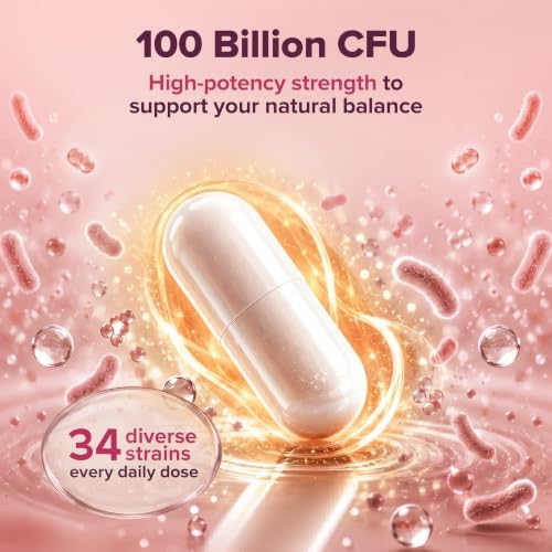 Wholesome Wellness Dr. Formulated Raw Probiotics for Women 100 Billion CFUs Capsules with Prebiotics, Digestive Enzymes, Approved for Adults