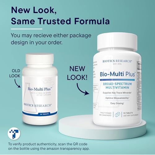BIOTICS RESEARCH Bio-Multi Plus - Robust Foundational Multivitamin/Mineral Formula, Contains Plant-Based Trace Minerals 270 Tablets