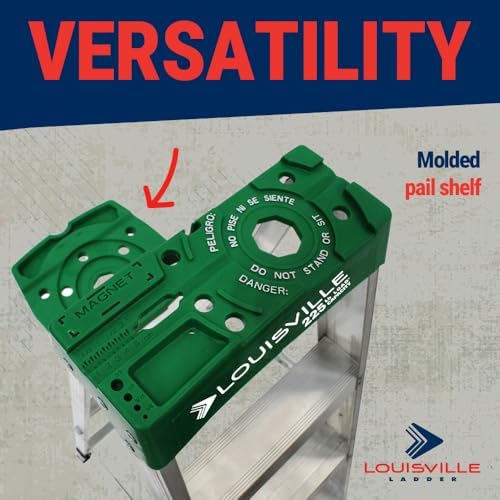 Louisville Ladder AS4006 6-Foot Aluminum Step Ladder, 225-Pound Capacity, Green, 6 Feet