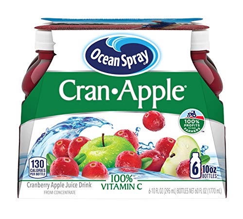 Ocean Spray® Cran-Grape® Juice Drinks, 10 Ounce Bottles, 6 Count | Ocean Spray® Cran-Grape® Juice Drinks, Made with Real Fruit Juice, 10 Fluid Ounce Bottles, 6 Count