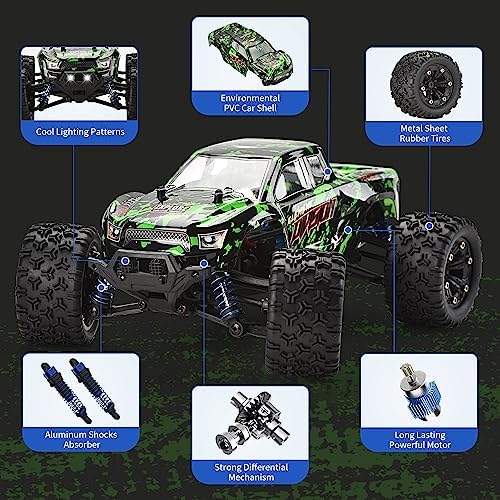 TENSSENX 1:18 Scale All Terrain RC Cars, 40KPH High Speed 4WD Remote Control Car with 2 Rechargeable Batteries, 4X4 Off Road Monster Truck
